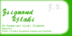 zsigmond ujlaki business card